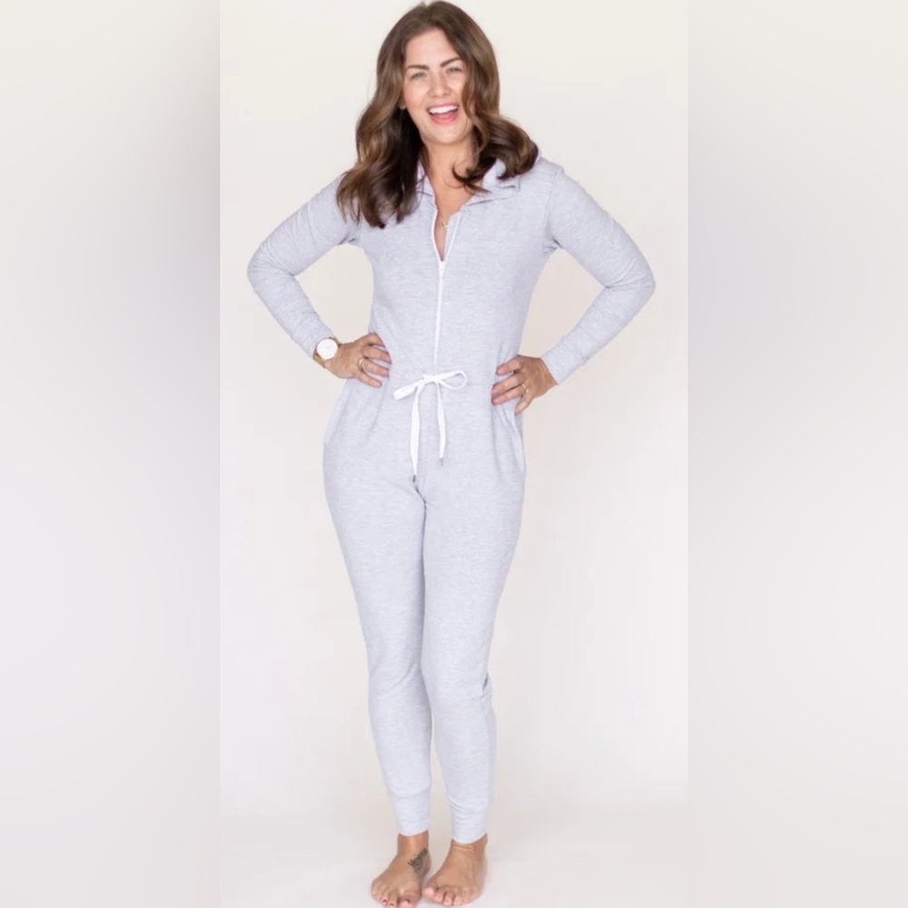 Smash & Tess Large Grey Hoodie Romper